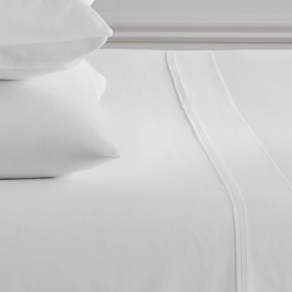 Luxury White Sheet Set 400-Thread-Count Sateen Wide Hem,King  & Queen, $189.00US - Picture 2 of 16